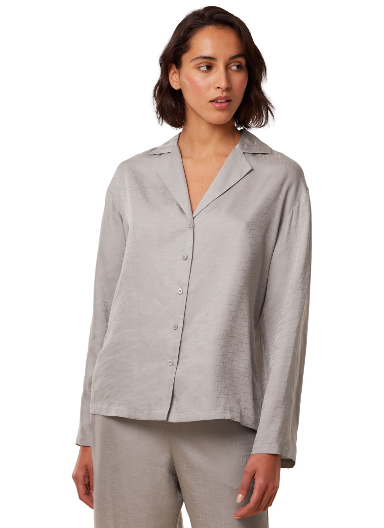 Pyžamová košile TRIUMPH SILKY SENSUALITY TOP LSL SILENT GREY