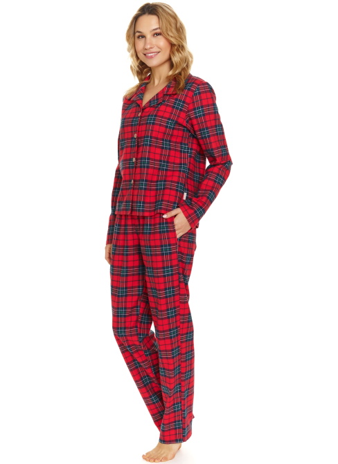 Női pizsama DOCTOR NAP PM.7125 RED CHECK