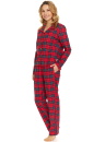 Piżama damska Doctor Nap PM.7125 RED CHECK