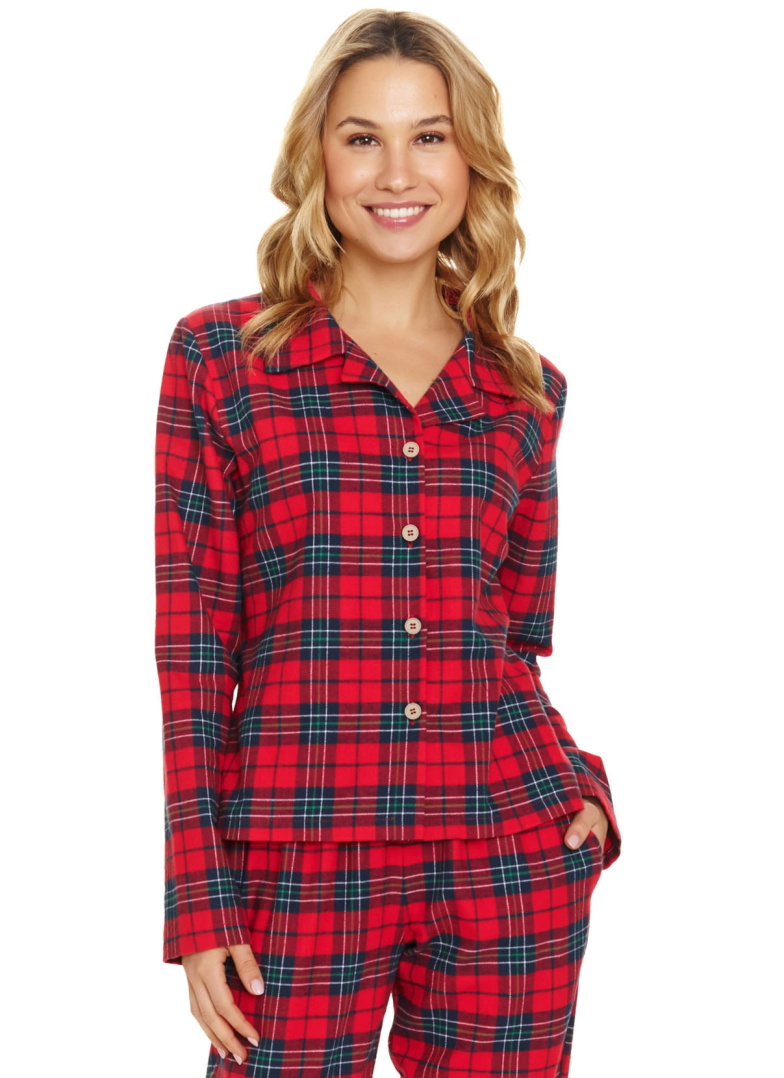 Női pizsama DOCTOR NAP PM.7125 RED CHECK