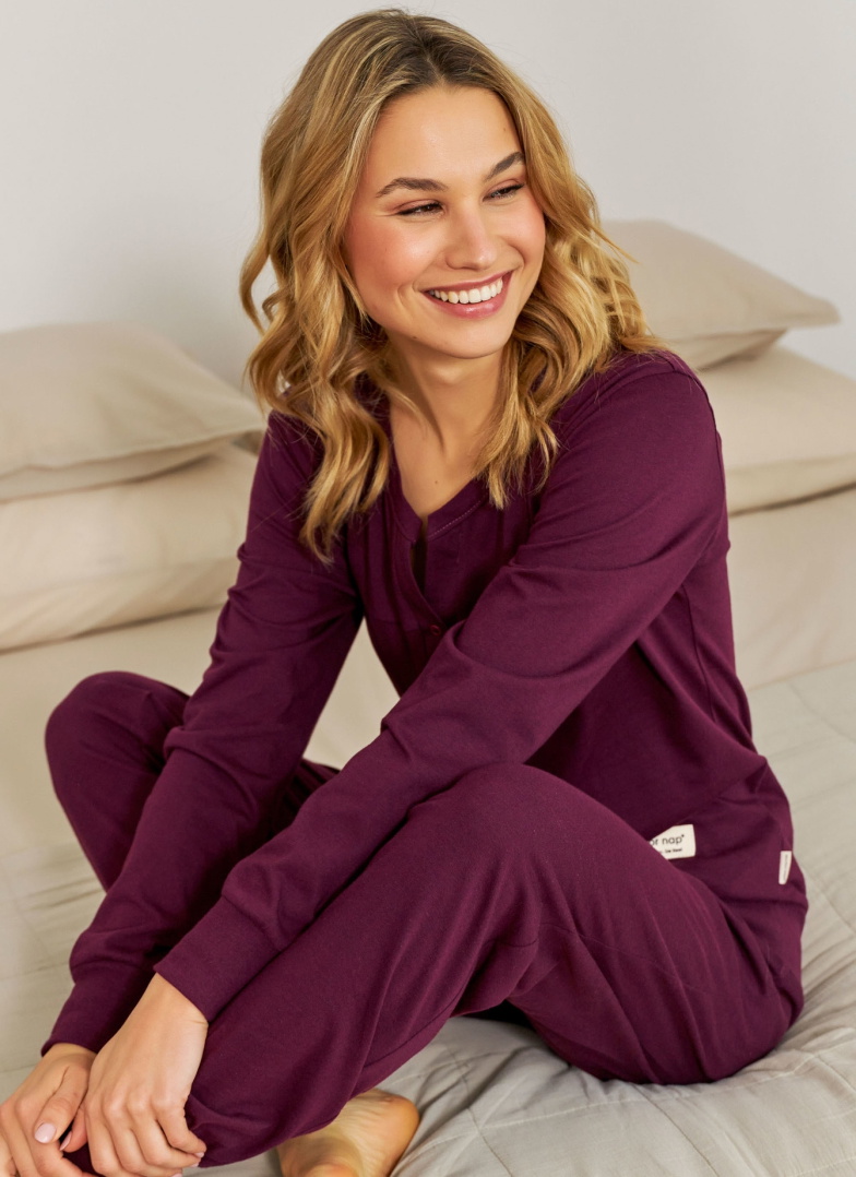 Piżama damska Doctor Nap PM.4349 BURGUNDY