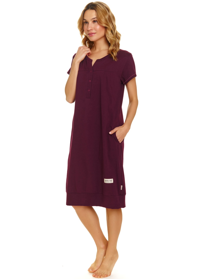 Koszula damska Doctor Nap TCB.4348 BURGUNDY