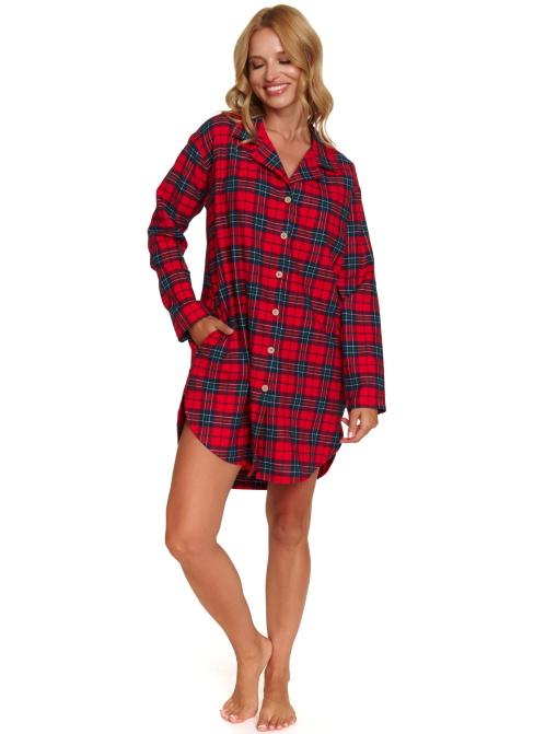 Koszula damska Doctor Nap TM.7126 RED CHECK