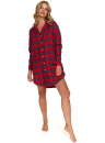 Koszula damska Doctor Nap TM.7126 RED CHECK