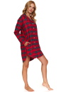 Koszula damska Doctor Nap TM.7126 RED CHECK