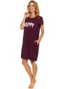 Koszula damska Doctor Nap TCB.9504 BURGUNDY