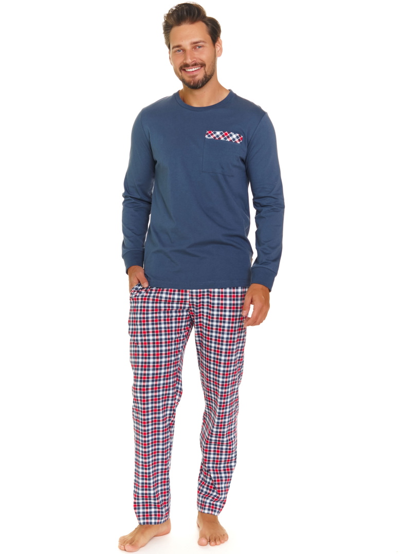 Pijama pentru bărbați DOCTOR NAP PMB.7147 DEEP BLUE