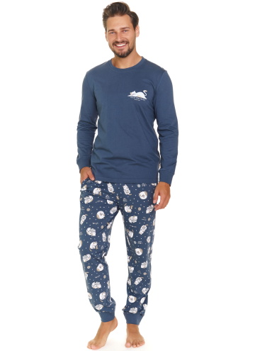 Pijama pentru bărbați DOCTOR NAP PMB.7112 DEEP BLUE