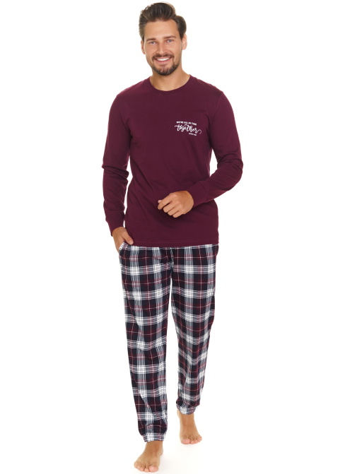 Pijama pentru bărbați DOCTOR NAP PMB.7101 burgundy