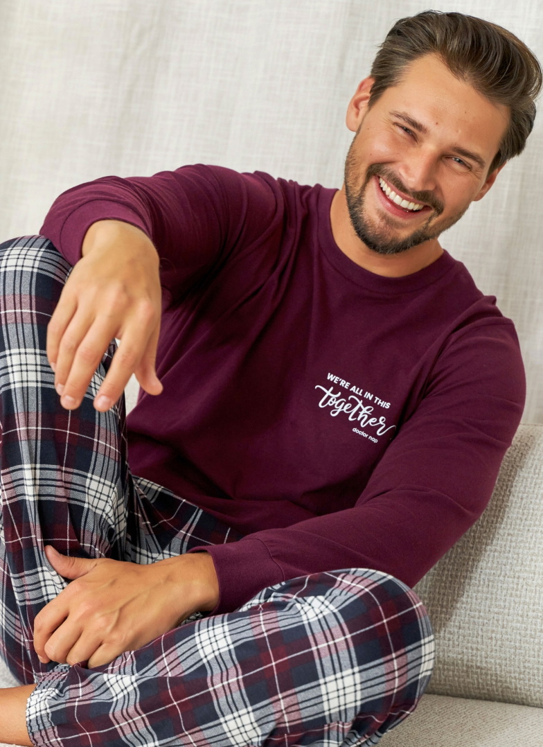 Pijama pentru bărbați DOCTOR NAP PMB.7101 burgundy