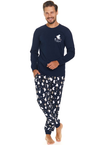 Pijama pentru bărbați DOCTOR NAP PMB.5263 NAVY BLUE