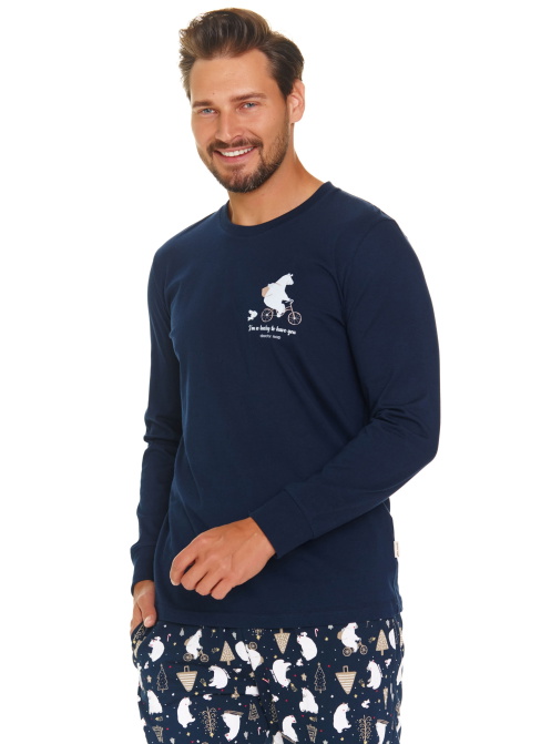 Pijama pentru bărbați DOCTOR NAP PMB.5263 NAVY BLUE