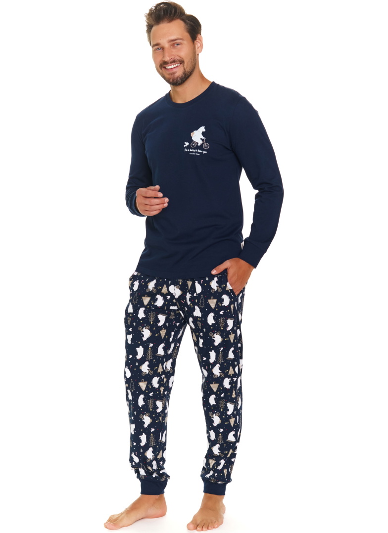 Pijama pentru bărbați DOCTOR NAP PMB.5263 NAVY BLUE