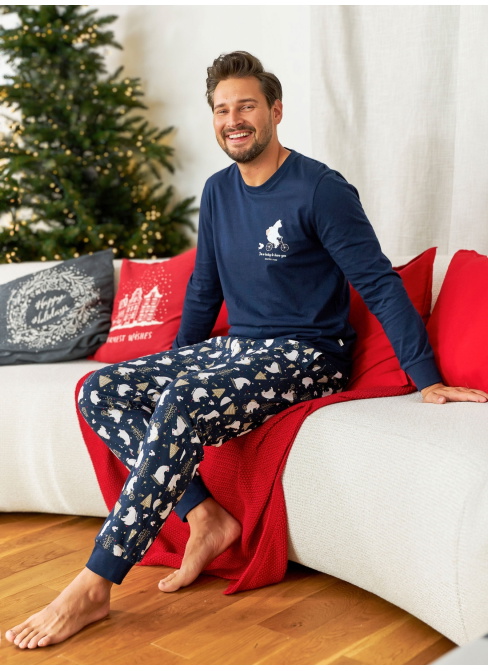 Pijama bărbați DOCTOR NAP PMB.5263 NAVY BLUE