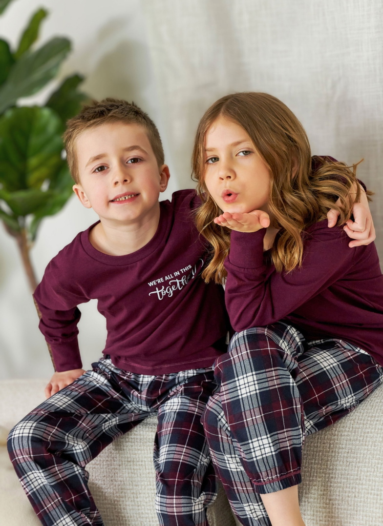 Pijama pentru copii DOCTOR NAP PDU.7102 burgundy