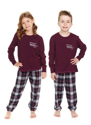 Pijama pentru copii DOCTOR NAP PDU.7102 burgundy