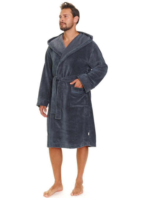 Szlafrok męski Doctor Nap SWW.7135 GREY