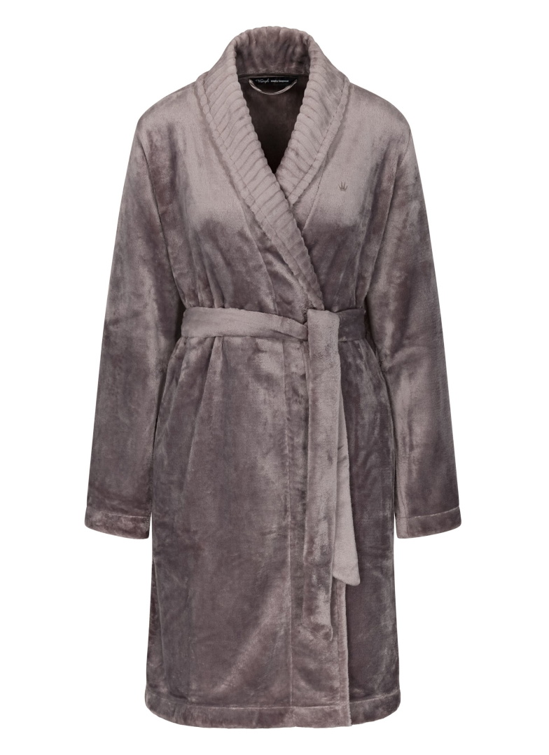 Szlafrok damski Triumph Robes Fleece Pigeon Grey