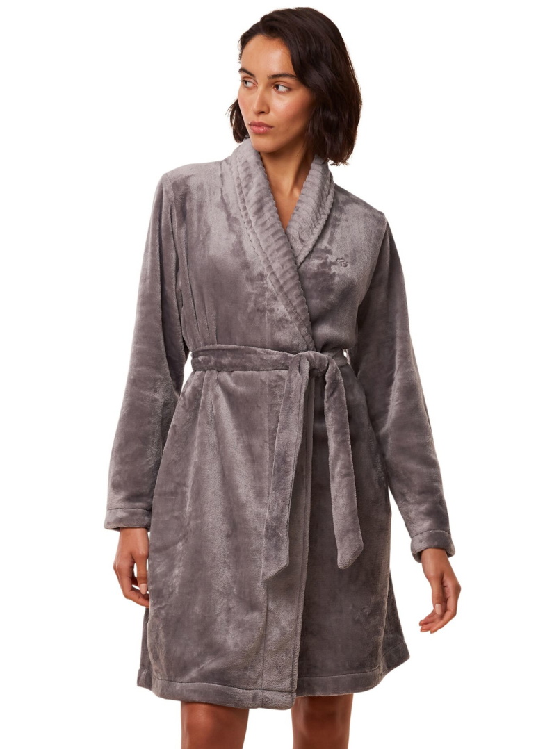 Női köntös TRIUMPH ROBES FLEECE PIGEON GREY