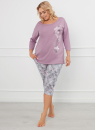 Pijama dama ITALIAN FASHION IBENA 3/4+3/4 heather/print