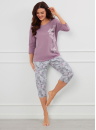 Pijama dama ITALIAN FASHION IBENA 3/4+3/4 heather/print