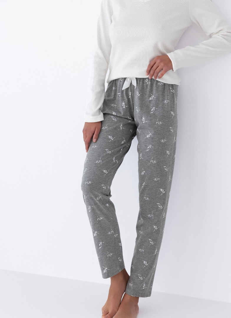 Pijama dama SENSIS HATTIE ecru-gri