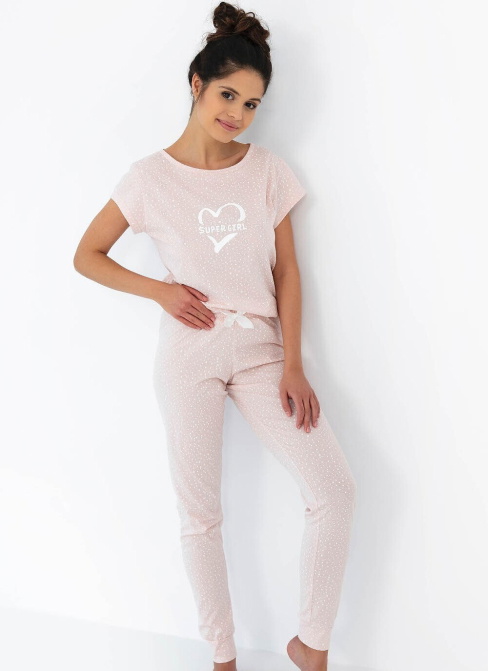 Pijama pentru femei SENSIS ONLY LOVE roz deschis