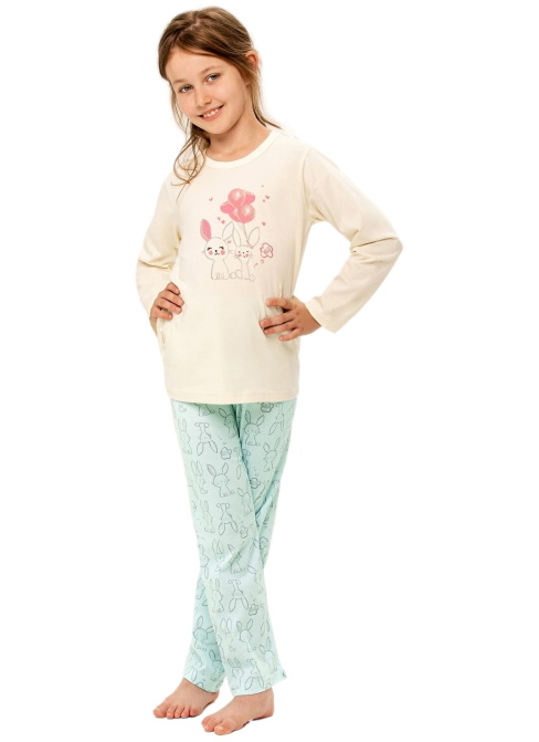 Pijama pentru copii TARO TABBIE 3269 crem