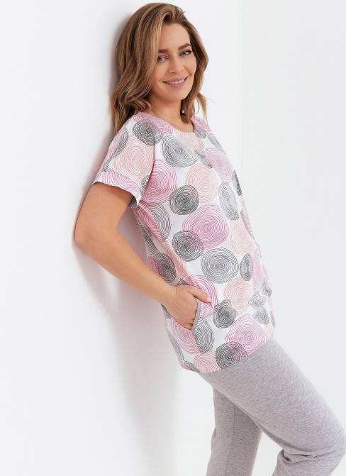 Pijama dama CANA 273 roz-gri