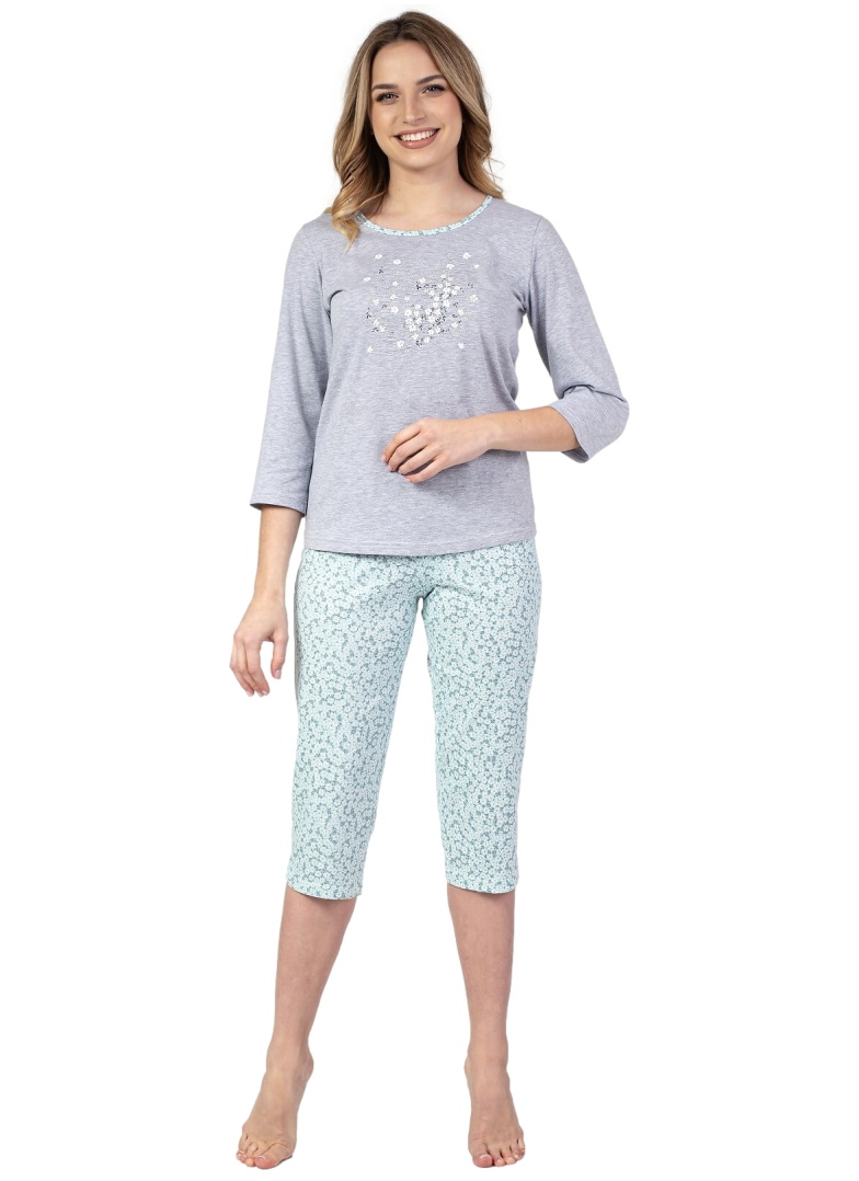 Pijama dama REGINA 680 melange deschis