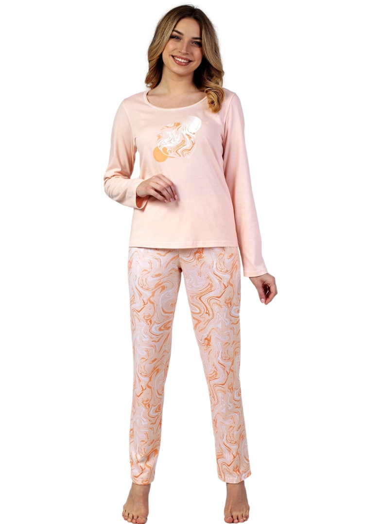 Pijama pentru femei REGINA 672 caise