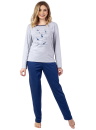 Pijama dama REGINA 668 melange deschis