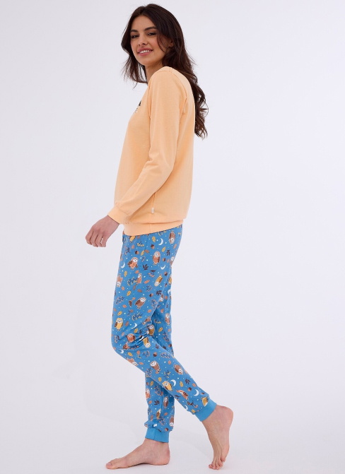 Pijama pentru femei CORNETTE 467/373 OWLS portocaliu