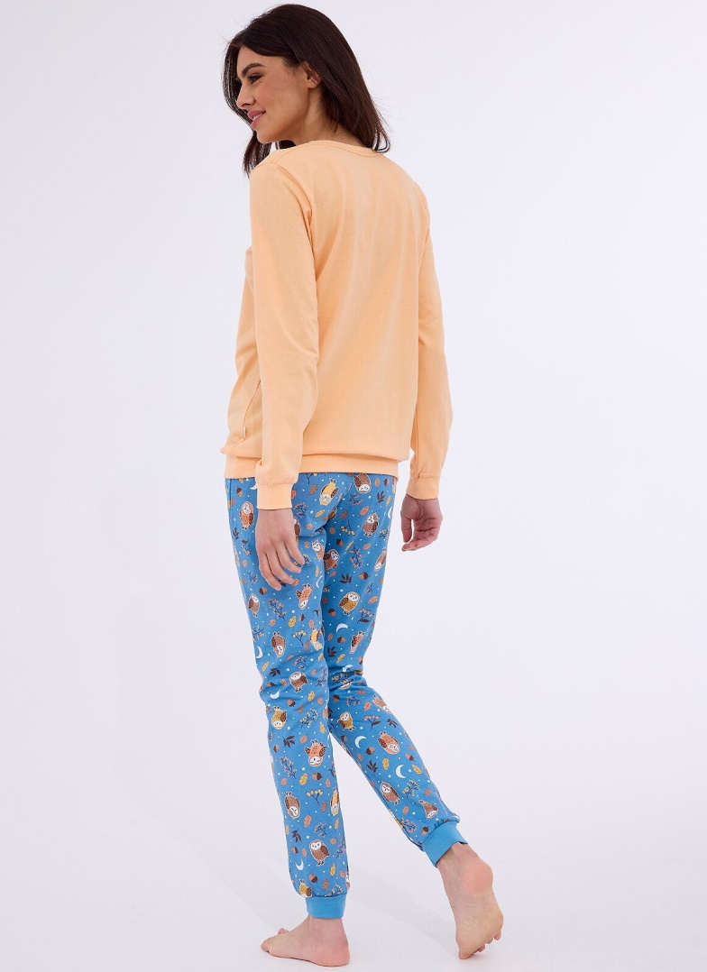 Pijama pentru femei CORNETTE 467/373 OWLS portocaliu