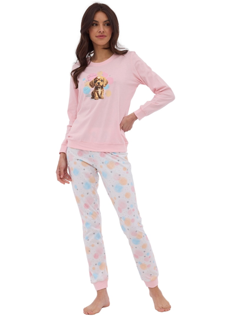 Pijama pentru femei CORNETTE 671/376 STAR roz