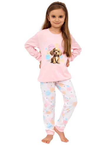 Pijama pentru copii CORNETTE 594/179 STAR roz