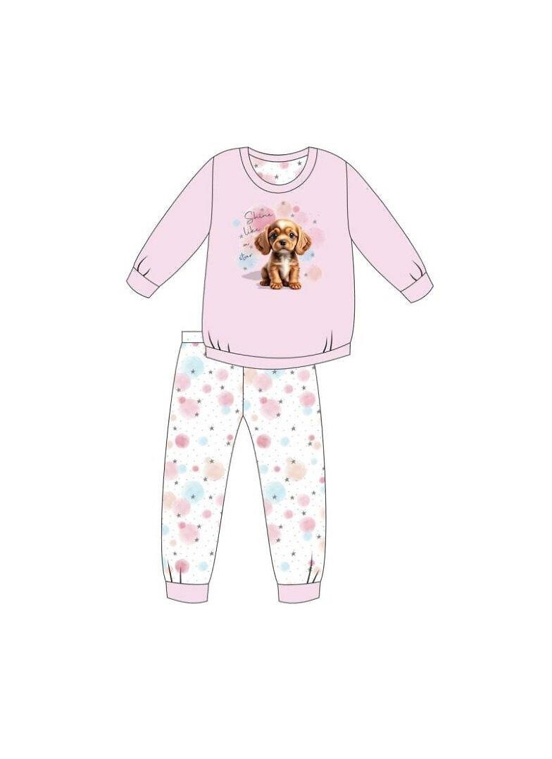 Pijama pentru copii CORNETTE 594/179 STAR roz