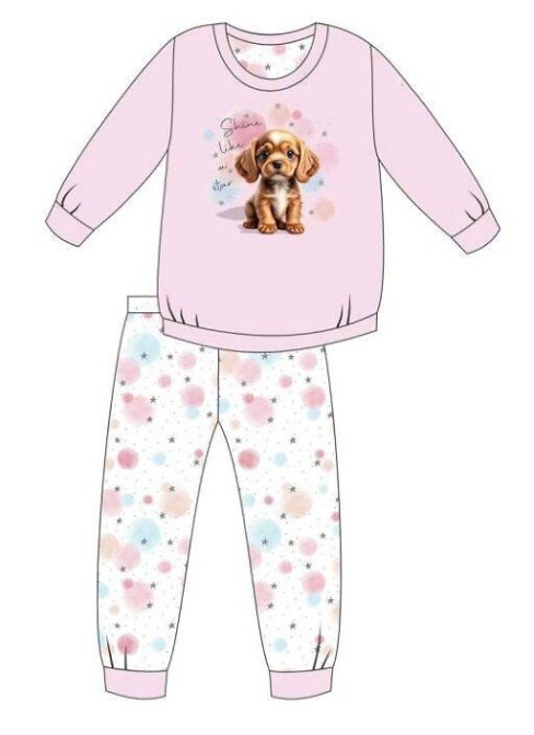 Pijama pentru copii CORNETTE 594/179 STAR roz