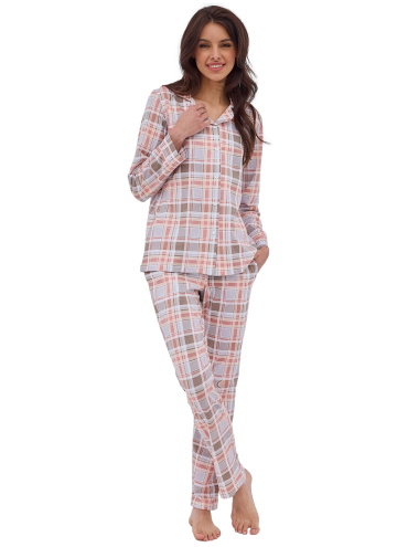 Pijama de damă cu nasturi CORNETTE 482/387 SHARON roz