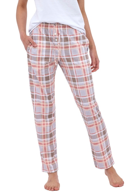 Pantaloni de pijama dama CORNETTE 690/40 bej model în carouri