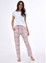 Pantaloni de pijama dama CORNETTE 690/40 bej model în carouri