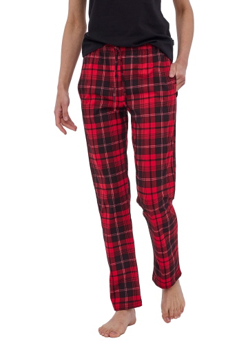 Pantaloni de pijama pentru femei CORNETTE 690/42 roșu-negru