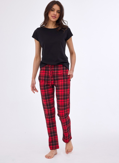 Pantaloni de pijama dama CORNETTE 690/42 roșu-negru