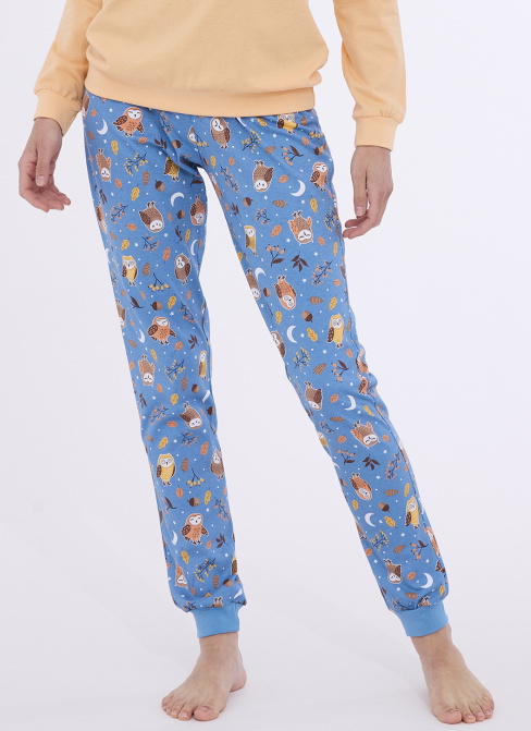 Pijama pentru femei CORNETTE 467/373 OWLS portocaliu