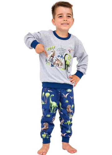 Pijama pentru copii CORNETTE 593/163 DINOSAUR albastru