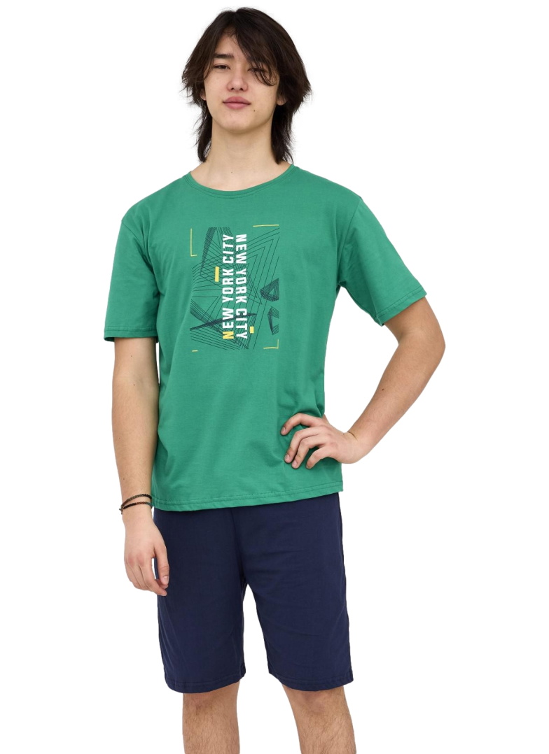 Pijama pentru tineret CORNETTE 504/46 CITY verde