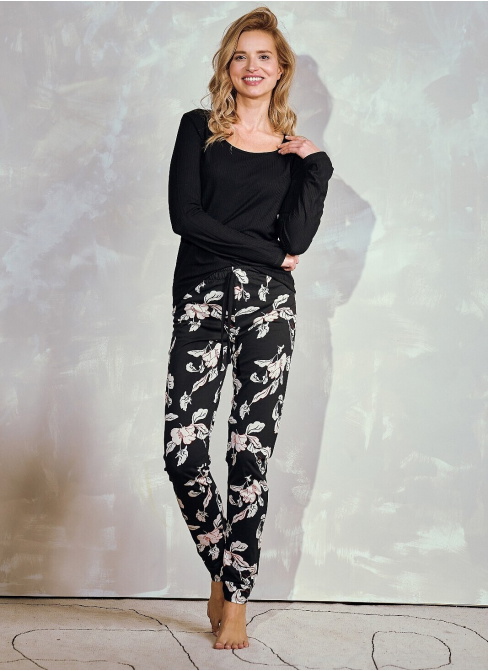 Pijama dama TARO CHARLOTTE 3232 negru