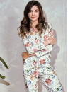 Pijama dama TARO ADELAIDE 3249 alb-flori