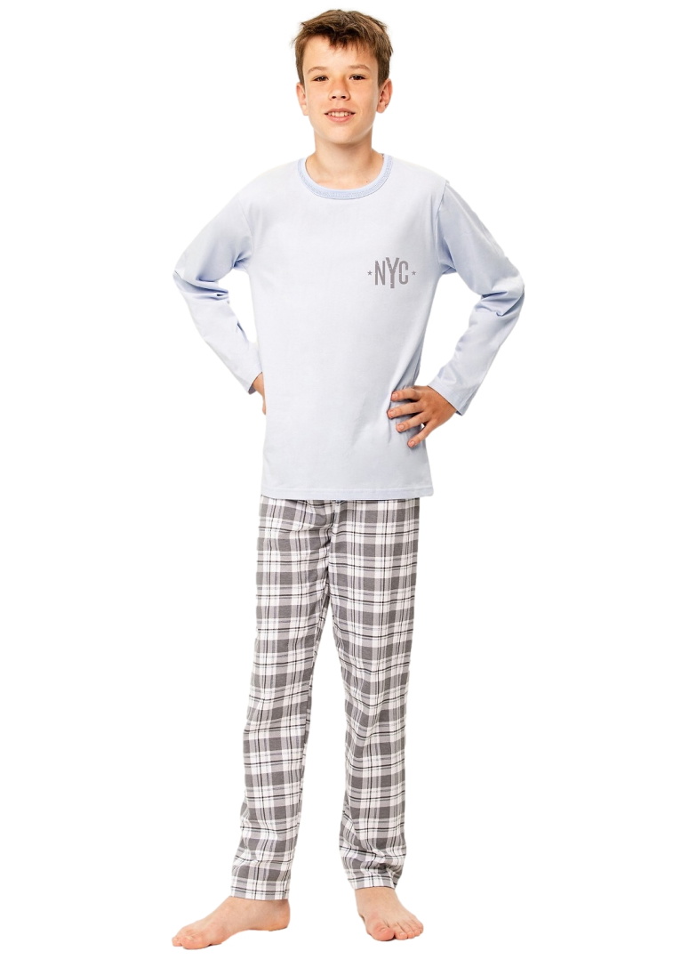 Pijama pentru tineret TARO OLLIE 3318 albastru deschis