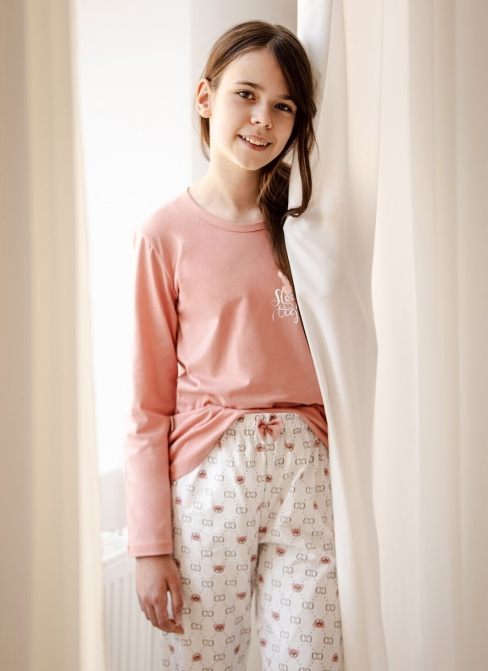 Pijama pentru tineret TARO POLLY 3285 roz